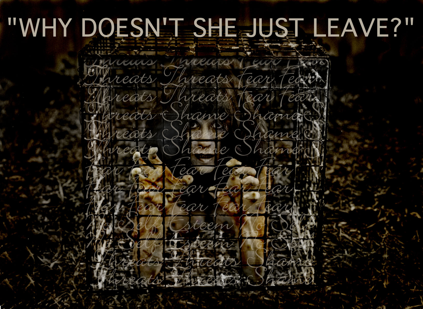 Caged: digital image exploring domestic violence against women and its composite abusive judicial system