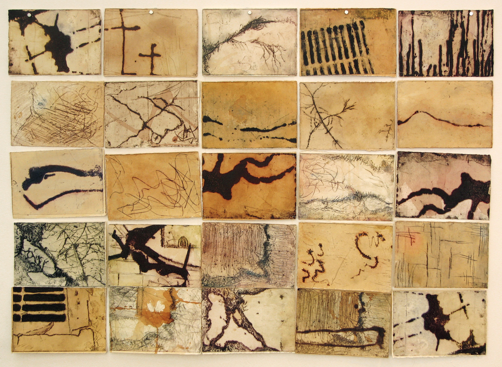 Crazed: 25 images sewn together based on cracks and marks in the road